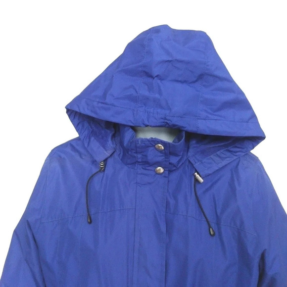George Classics Water/Wind Resistant Hooded Coat Periwinkle Blue S - Picture 2 of 9